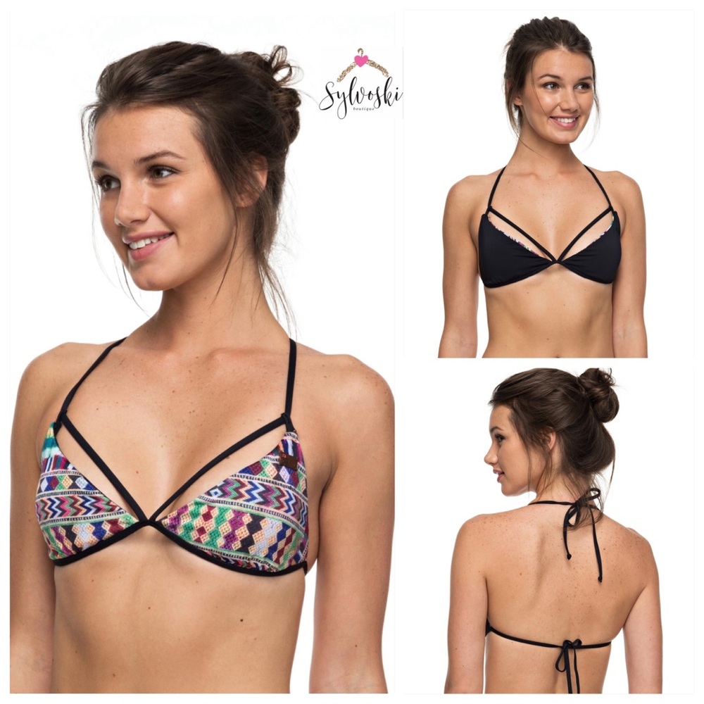 🌊Roxy Cuba Cuba Reversible Fixed Triangle Bikini